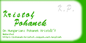 kristof pohanek business card